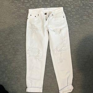 One teaspoon distressed white jeans
